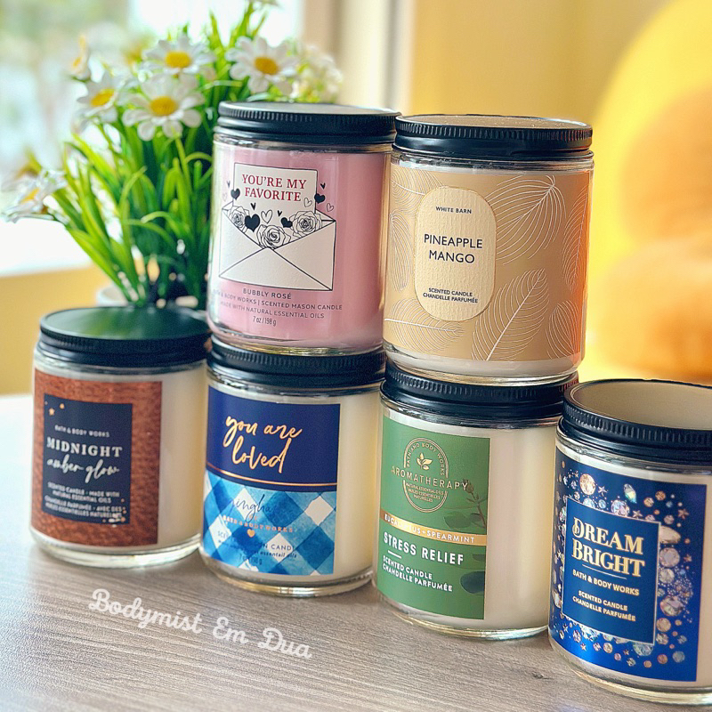 [CHỌN MÙI] Nến Thơm 1 Bấc nhà Bath & Body Works