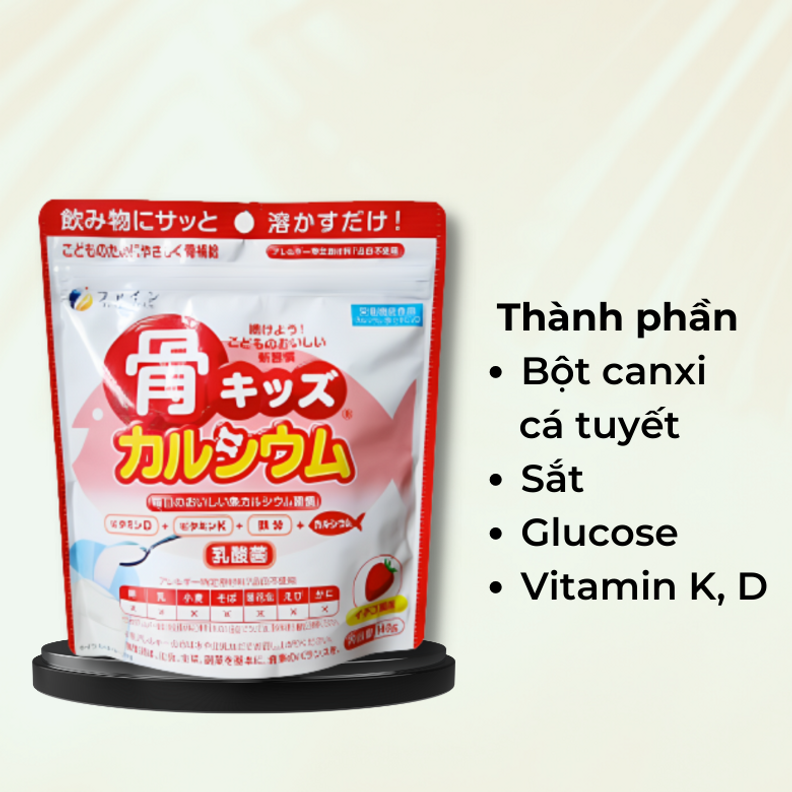 Bột Canxi Từ Cá Tuyết Nhật Bản Fine Japan 140G date tháng 8/2024 (mẫu mới bổ sung thêm vitamin C)