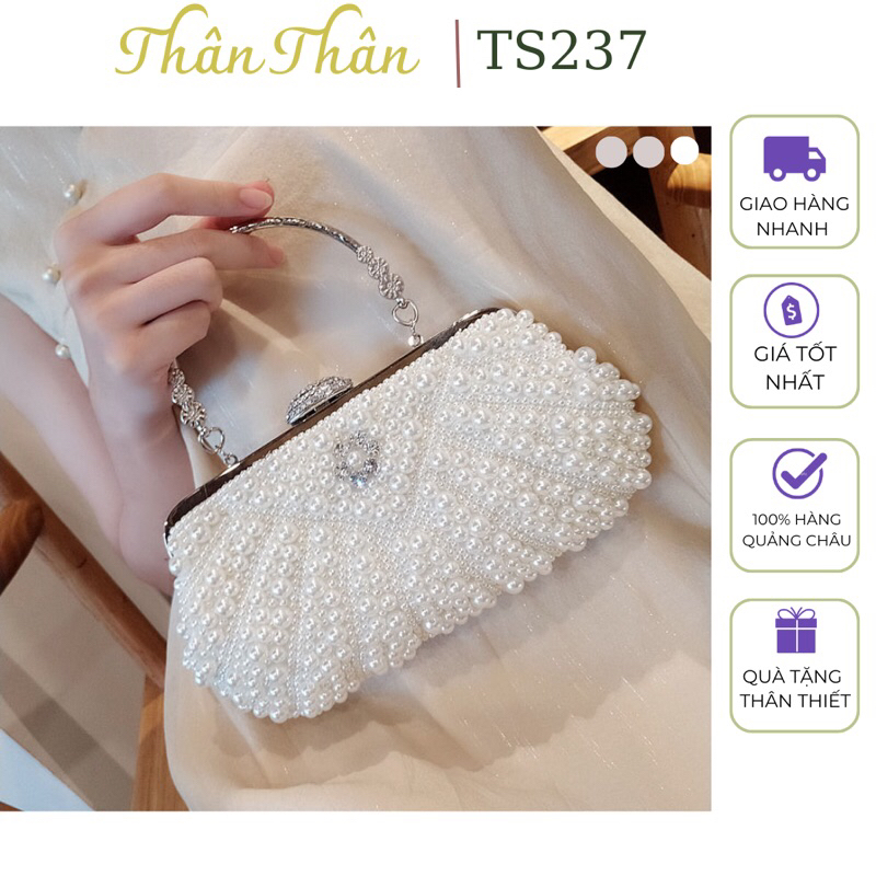 Túi cốp dự tiệc phong cách hàn quốc đính ngọc sang chảnh - TS237