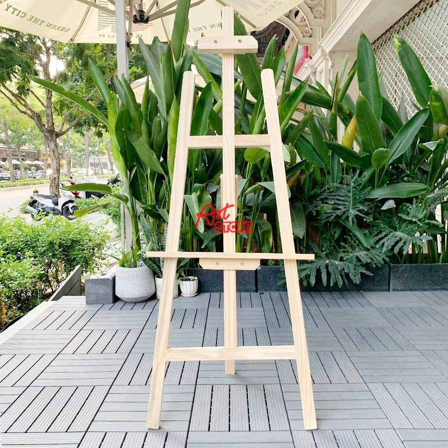 Giá Vẽ, Khung Đỡ Tranh Gỗ Mộc Gấp Gọn 130cm