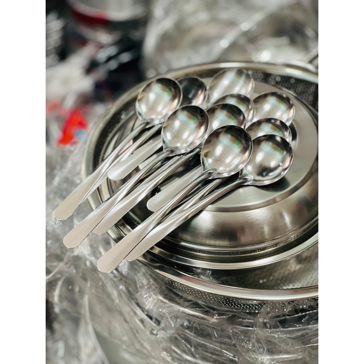 Giá sỉ 10 cái Muỗng súp tròn inox cao cấp