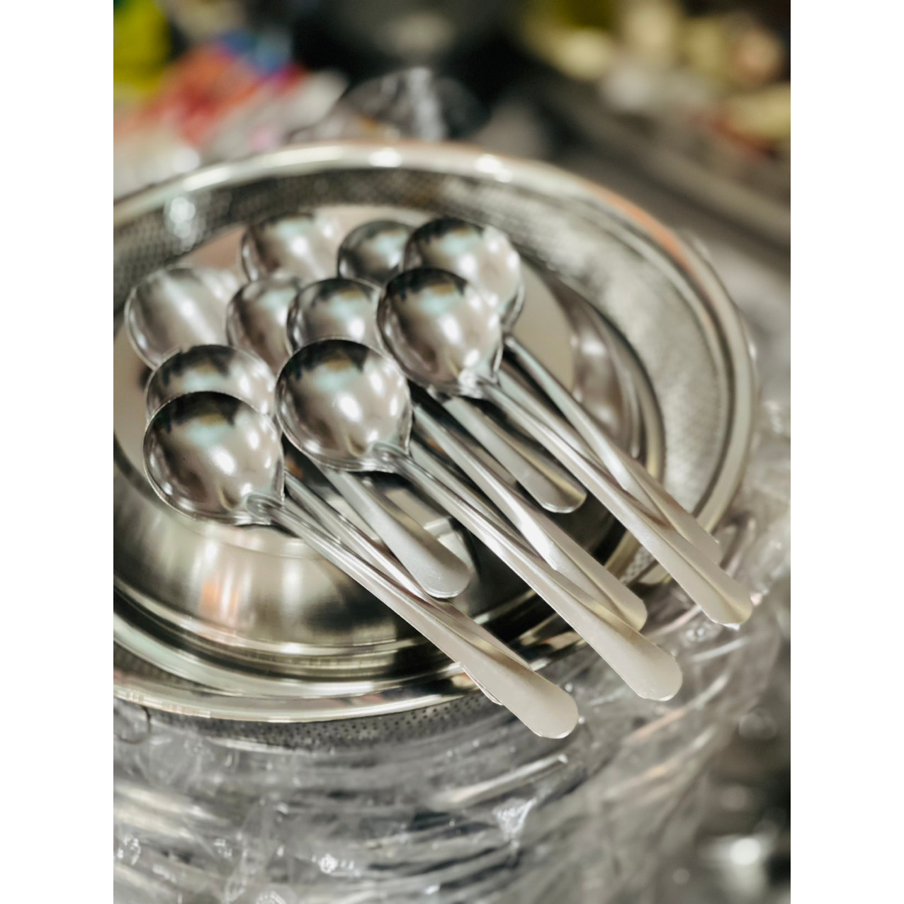 Giá sỉ 10 cái Muỗng súp tròn inox cao cấp
