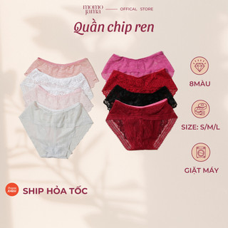 Quần chip ren nữ MOMOJAMA quần chip cạp cao chất liệu ren mềm mại cao cấp quần chip mặc váy freesize cho nữ