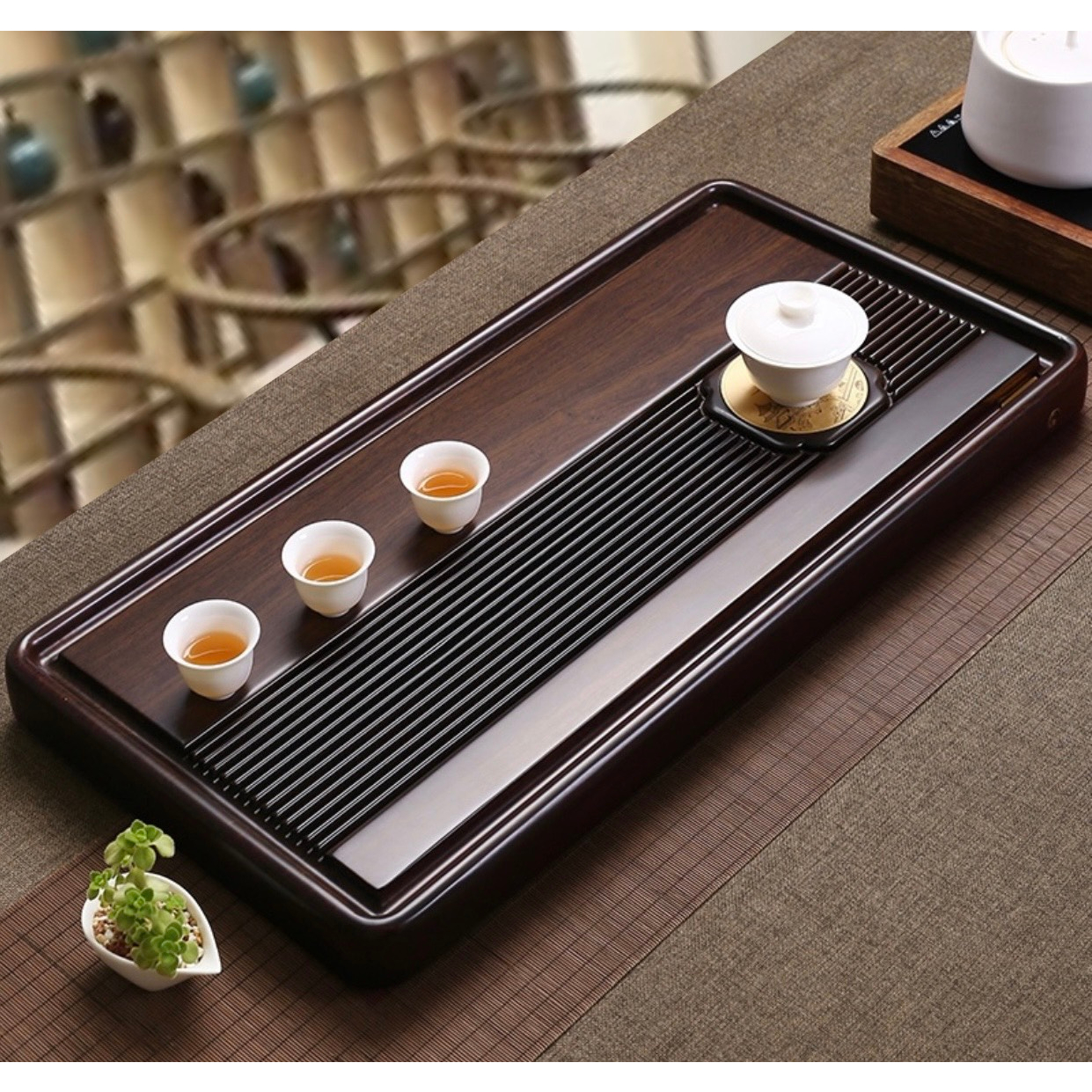 Khay Trà Giao Nguyệt 60x30x4,5