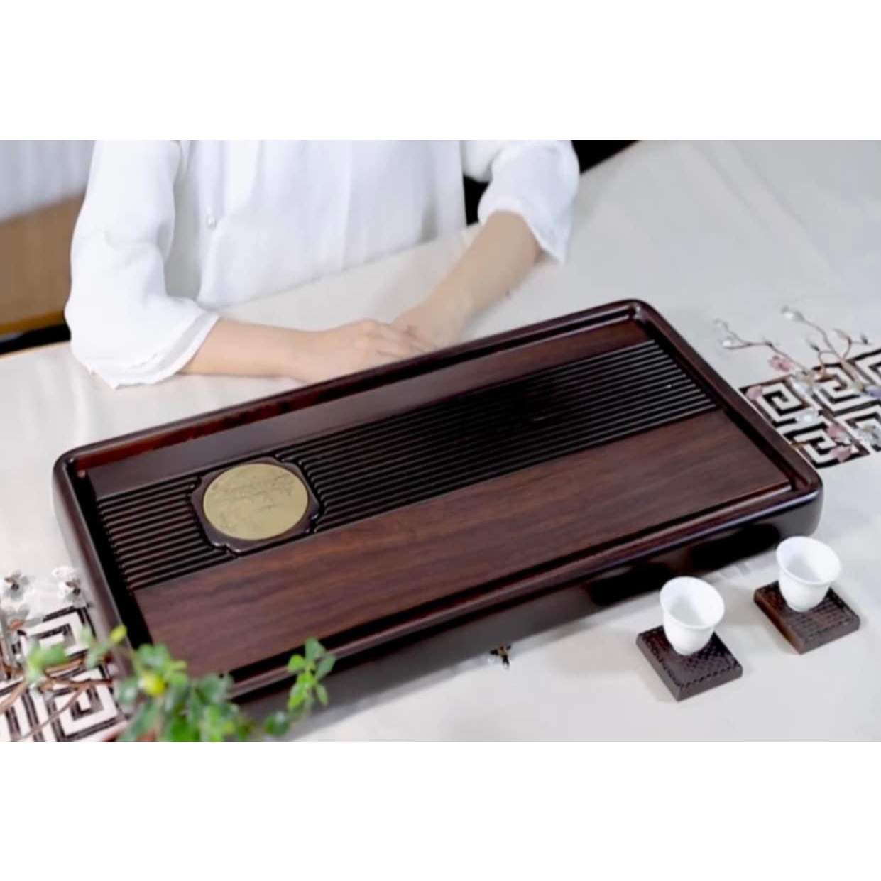 Khay Trà Giao Nguyệt 60x30x4,5