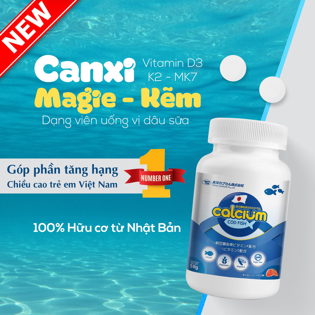 Canxi Cá Tuyết lọ 100 viên