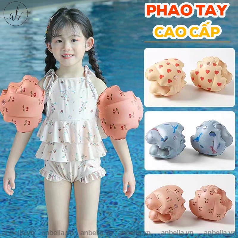 Phao tay cho bé, phao tay tập bơi trẻ em và người lớn cao cấp dầy dặn, an toàn - Anbella