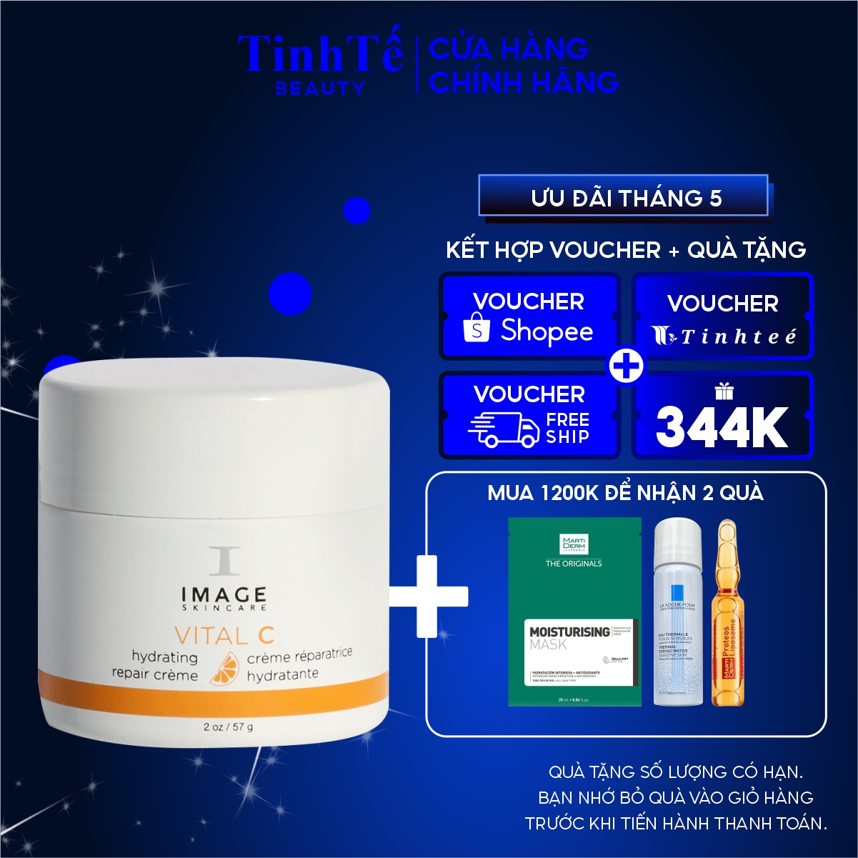 Kem giảm kích ứng và làm dịu da Image Skincare VITAL C Hydrating Repair Creme 57g