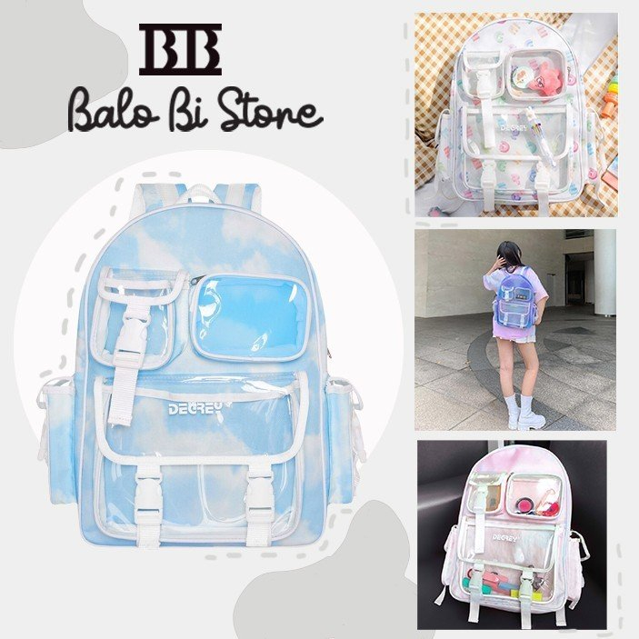 Balo Degrey Sky đám mây và Hồng Basic Backpack thời trang nam nữ đi chơi đi học