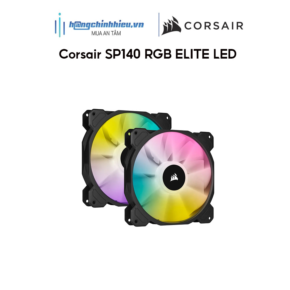 Bộ 2 quạt máy tính 140mm Corsair SP140 RGB ELITE LED kèm Node Core/CO-9050111-WW