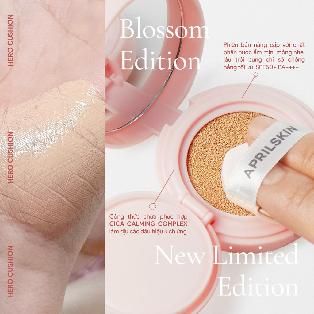 Set Phấn nước APRILSKIN Hero Blossom Mini Cushion Limited Edition (12g+3.5g)