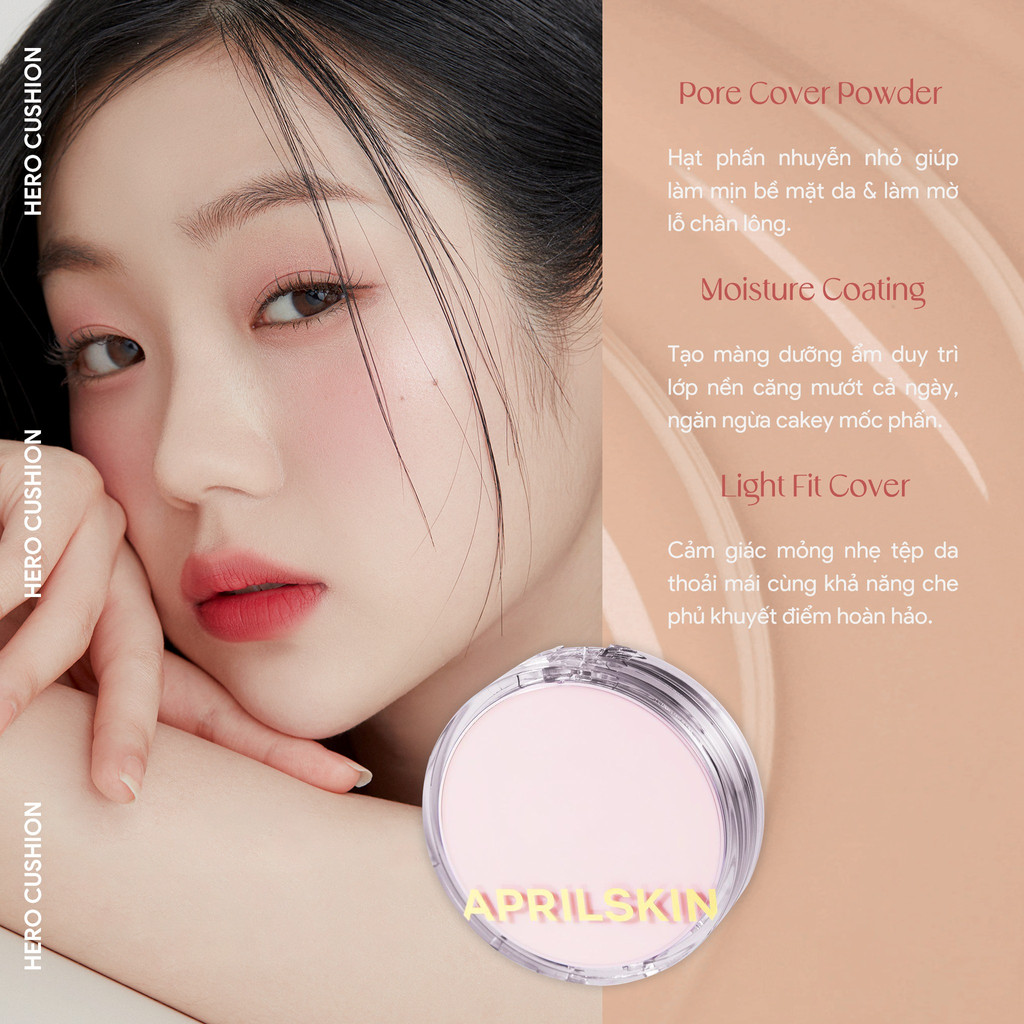 Set Phấn nước APRILSKIN Hero Blossom Mini Cushion Limited Edition (12g+3.5g)