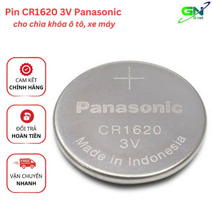 Pin CR1620 3V Panasonic cho chìa khóa ô tô, xe máy