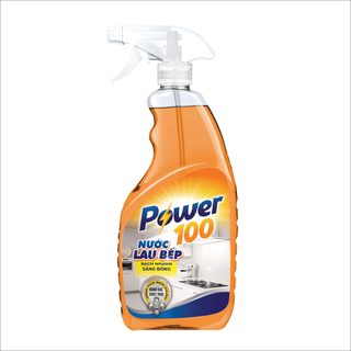 Nước lau bếp power100 hương cam 580ml/chai