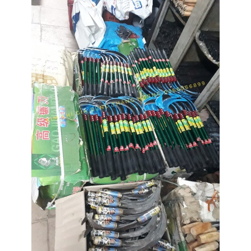 Liềm phát cỏ dài 50cm phát cành , lưới hái cán nhôm hình cô gái