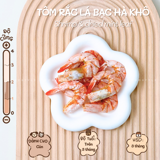 Tôm Rắc Lá Bạc Hà Sấy Khô Cho Chó Mèo Homemade Không Chất Bảo Quản 45G DOGGOSTYLE - Treat Bánh Thưởng Thức Ăn Vặt