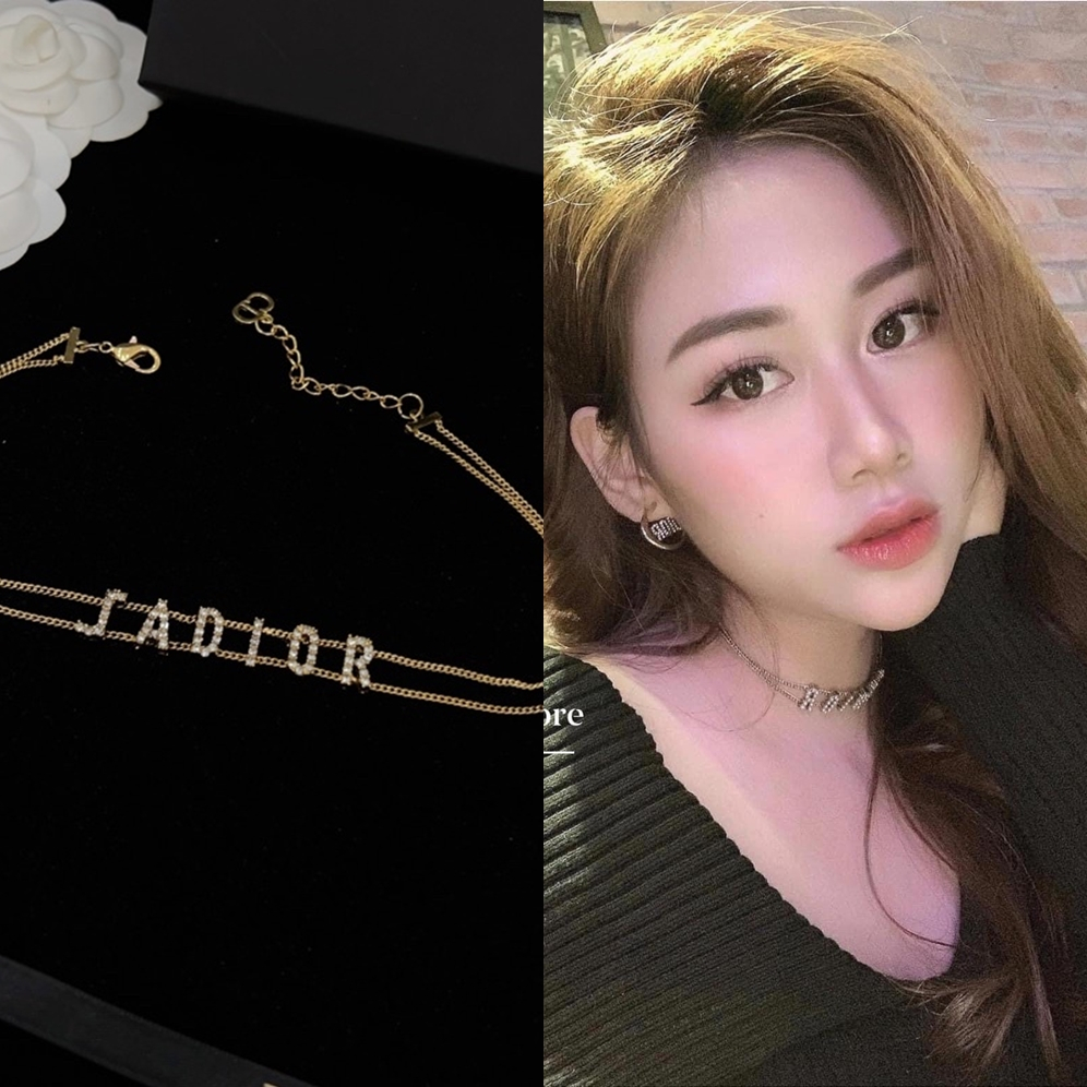 Choker xích 2 dây mặt chữ JADI11 sang chảnh