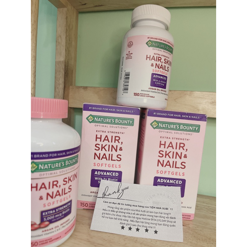 Viên Hỗ Trợ Mọc Tóc Hair Skin Nail 250 Viên Của Mỹ