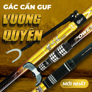 Chống, Gác Cần Gài Thùng Câu Đài GUF S1 Vương Quyền Săn Hàng - Màu Vàng Đen Chất Liệu Carbon Cao Cấp