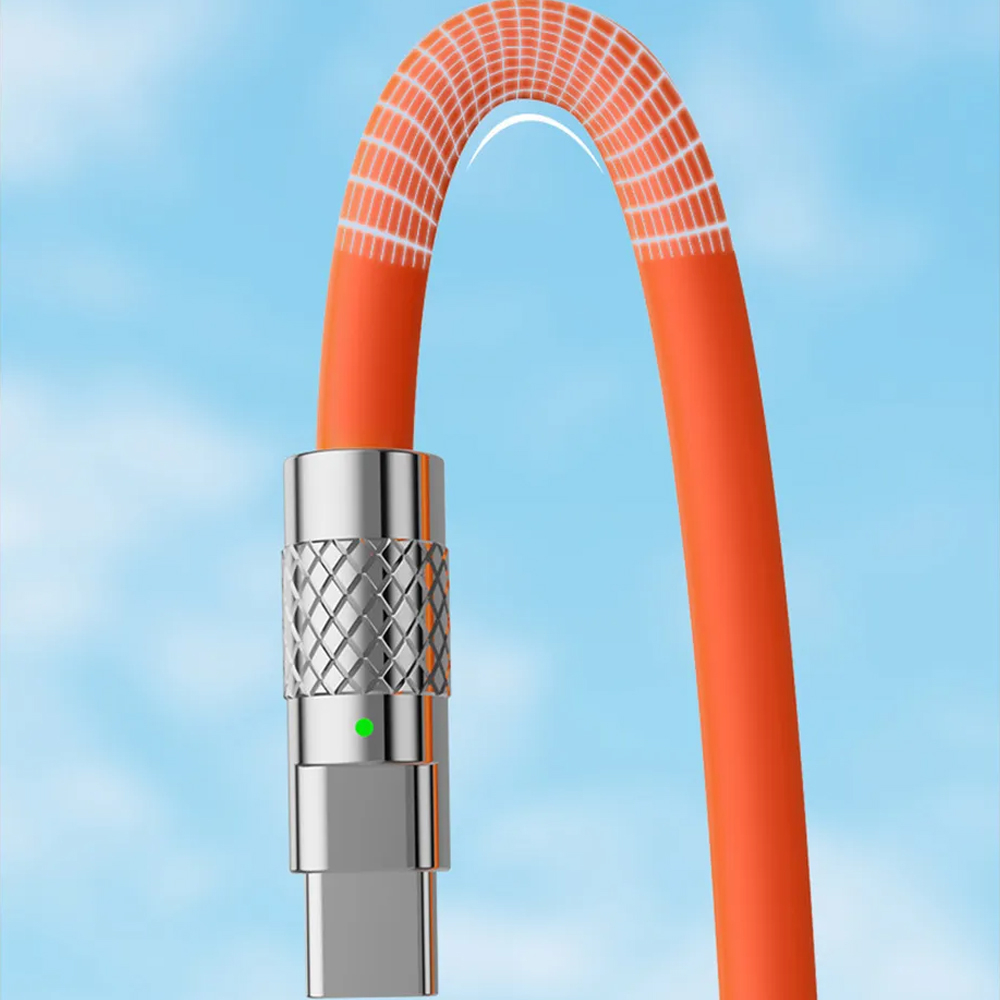 Dây Cáp Sạc Nhanh 120W 6A Bằng Hợp Kim Kẽm Và Silicon cho điện thoại thông  minh Androi , Táo