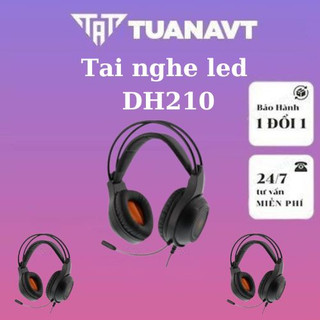 Tai nghe game giá rẻ DH210 led bảy màu jack kết nối 3.5 truyền thống