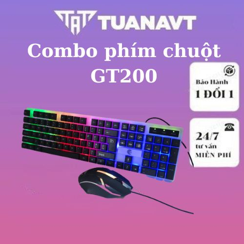 Combo bộ phím chuột Goldtech GT200 mới 100%