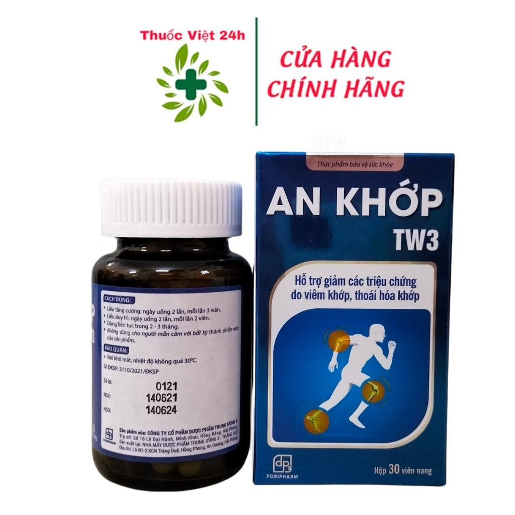 An khớp TW3 - Hỗ Trợ Tăng Lưu Thông Khí Huyết - Hộp 30 viên - ThuocViet24h