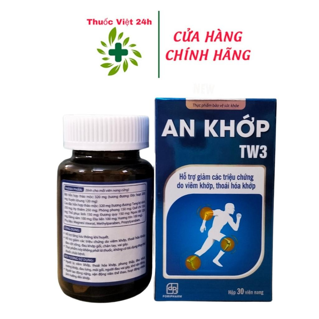 An khớp TW3 - Hỗ Trợ Tăng Lưu Thông Khí Huyết - Hộp 30 viên - ThuocViet24h