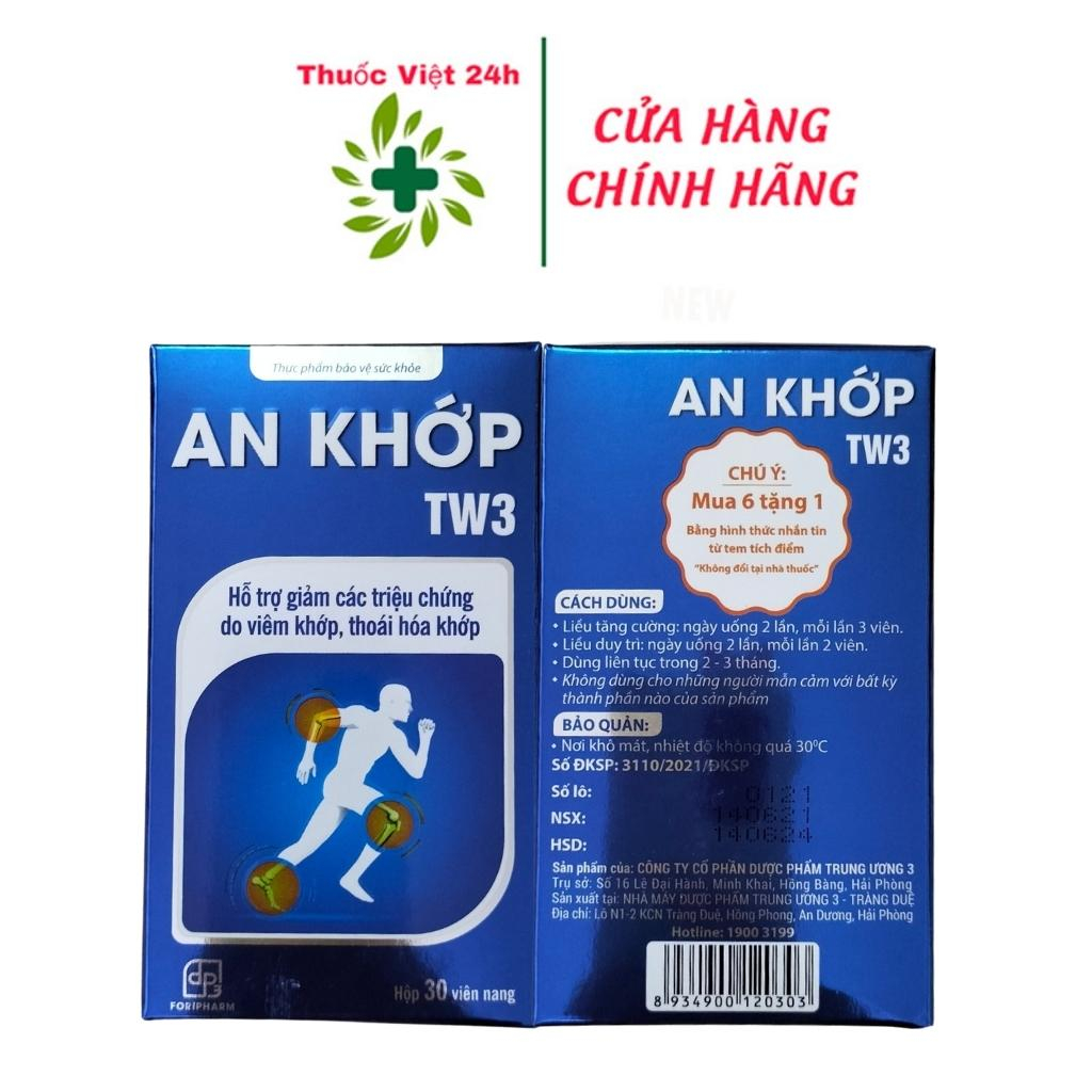 An khớp TW3 - Hỗ Trợ Tăng Lưu Thông Khí Huyết - Hộp 30 viên - ThuocViet24h