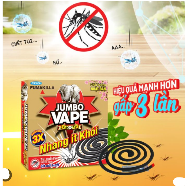 Nhang Muỗi Jumbo Vape 10 Khoanh