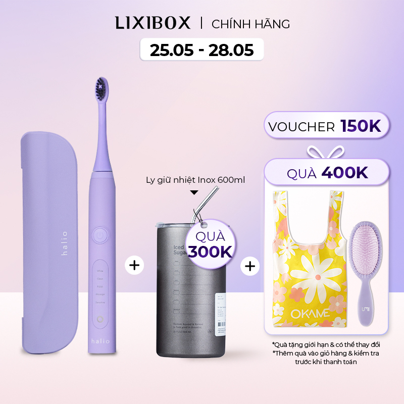 Bàn Chải Điện Làm Trắng Răng Halio Sonic Whitening Electric Toothbrush PRO Periwinkle
