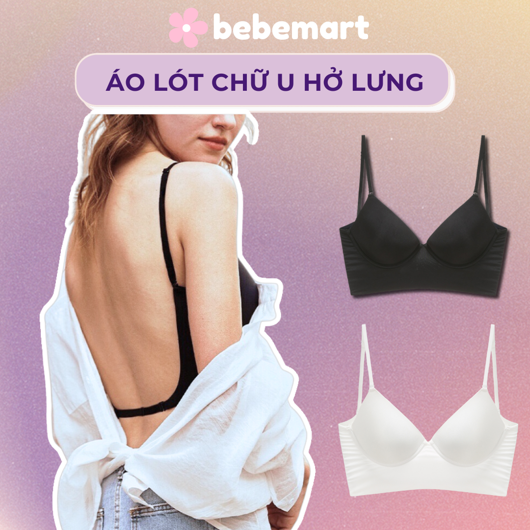 Áo Lót Ngực Mặc Đầm Hở Lưng, Áo Lót Nâng Ngực Có Gọng Có BR004 BEBECHIC