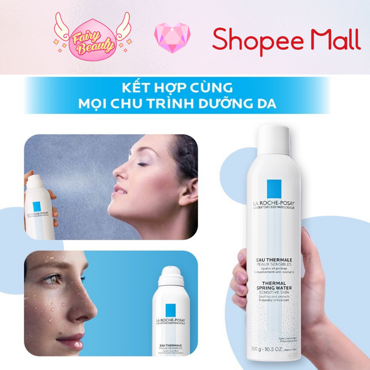 [LA ROCHE-POSAY] Bộ Sản Phẩm Làm Dịu, Phục Hồi & Giảm Kích Ứng Chuyên Sâu (Thermal Spring Water 150ml - Baume B5 3ml)