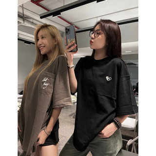 TEE MINI LOGO đen - ÁO THUN basic CHUỘT TRẮNG