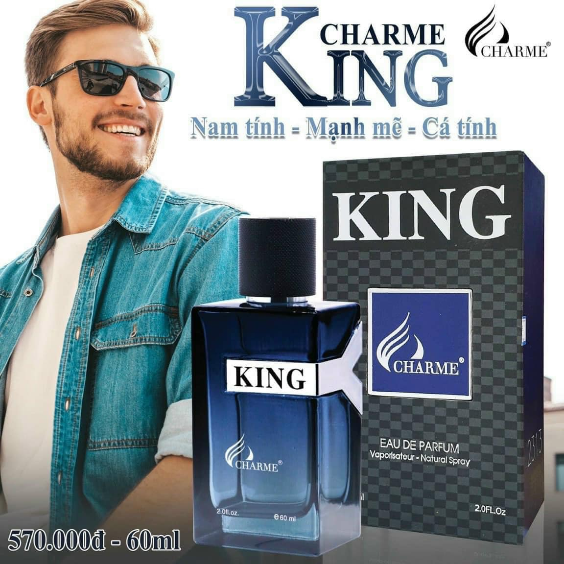 Nước Hoa Nam Charme King 10ml