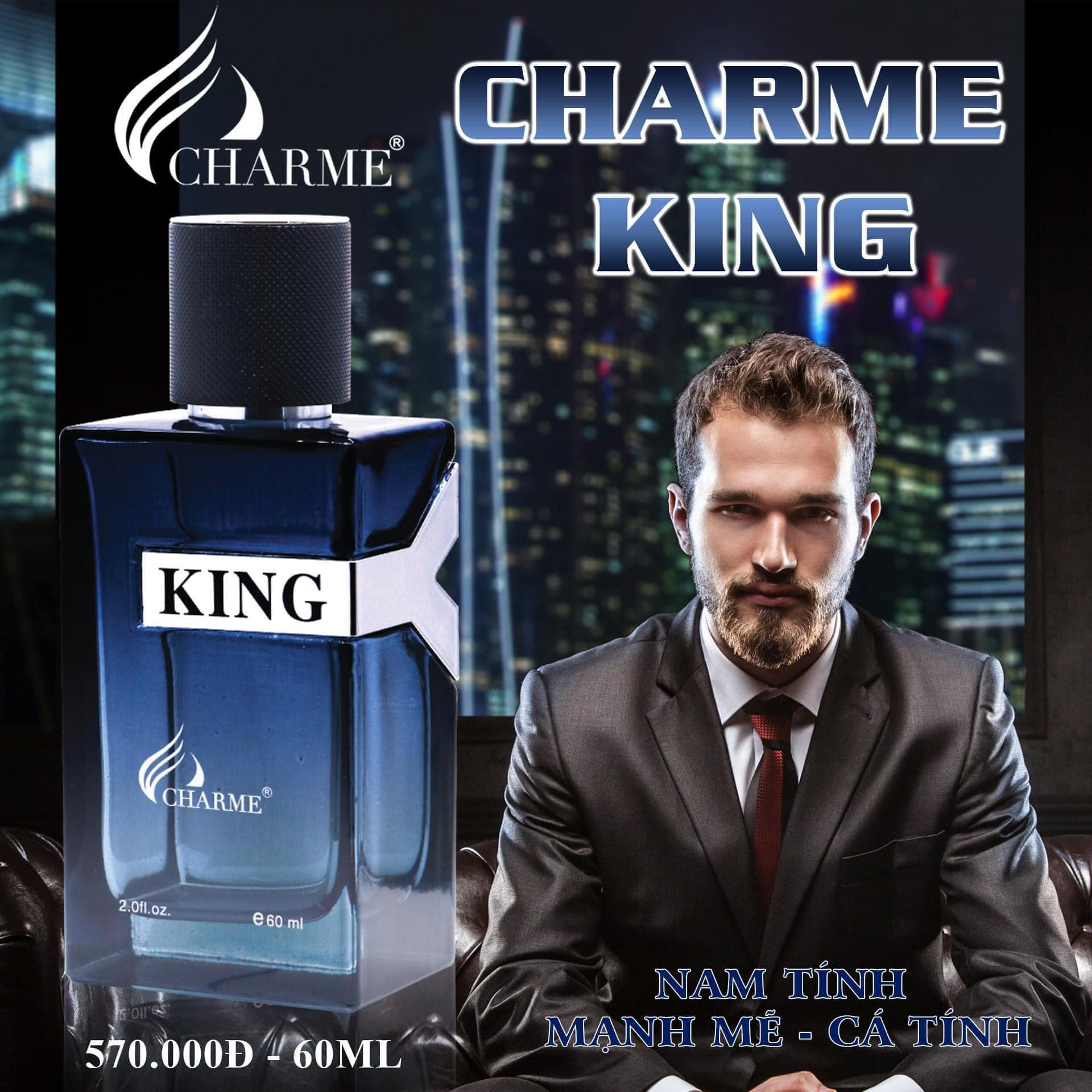 Nước Hoa Nam Charme King 10ml