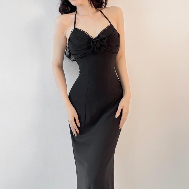 Đầm Maxi Voan Đính Hoa Sexy