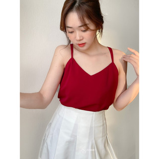 Áo dây lụa mềm camisole mặc cùng blazer vest Harriet