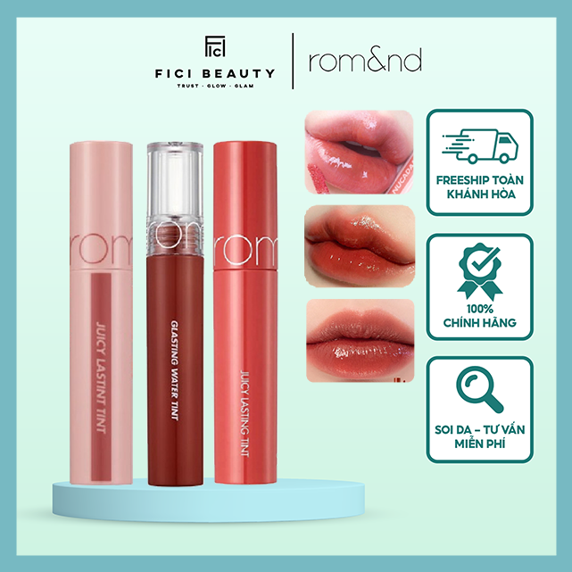 Son ROMAND, Son Tint Bóng Siêu Lì Lâu Trôi, Mềm Môi Cho Đôi Môi Căng Mọng 04 13 20 02 08 06