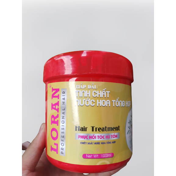 KEM Ủ XẢ TÓC TINH CHẤT HƯƠNG NƯỚC HOA  LORAN 1000ML  , HẤP DẦU TÓC ,dưỡng tóc hư hỏng. tóc mềm mượt óng ả hương thơm dịu