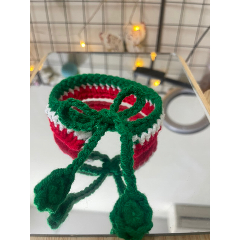 Mũ len dưa hấu chó mèo