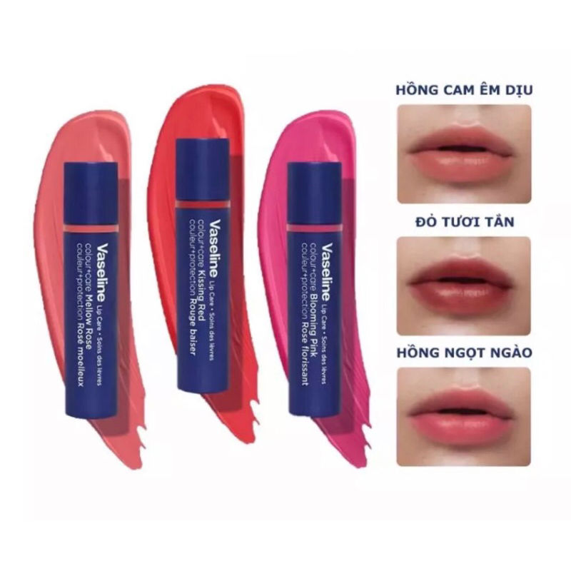 Son dưỡng môi Vaseline Colour+Care 3g