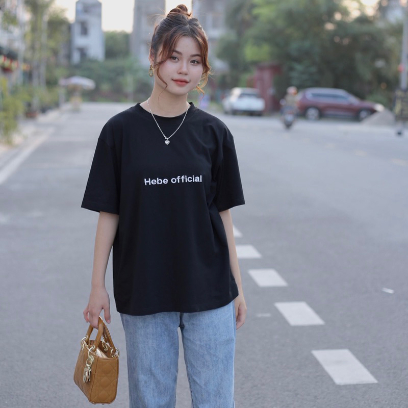 Áo phông Nam Nữ Unisex Nam Nữ Local Brand Hebe- Áo thun Nam Nữ cotton 100% co dãn 4 chiều thấm hút mồ hôi tốt,Áo đôi