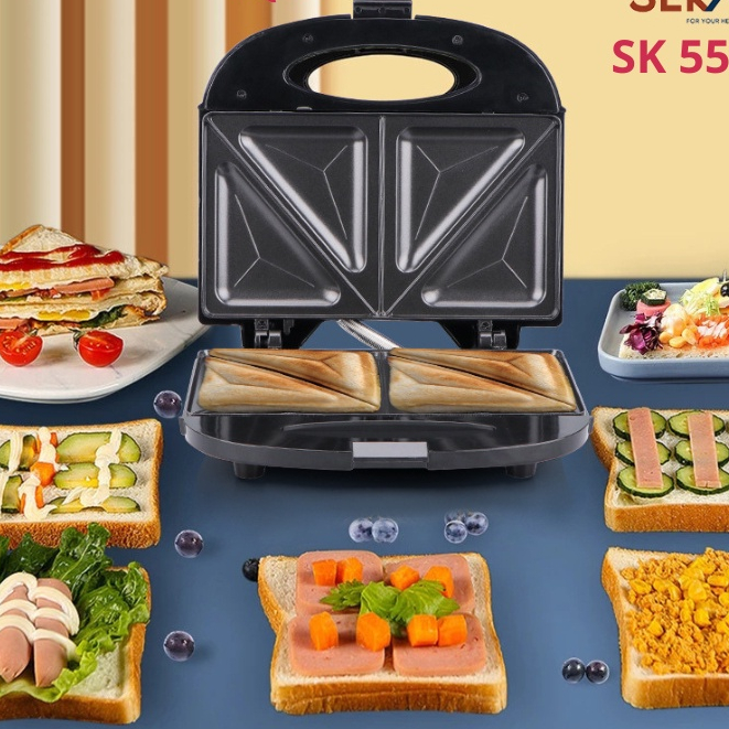 Máy Nướng Bánh Mì Sandwich SEKA Model 550, Máy Kẹp Nướng Bánh Mì Nướng Nhanh Chín Đều, Chống Dính Tốt ( SP41232137)