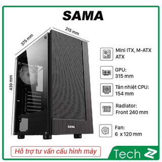 Vỏ case SAMA 3301 (ATX-3 Fan RGB)