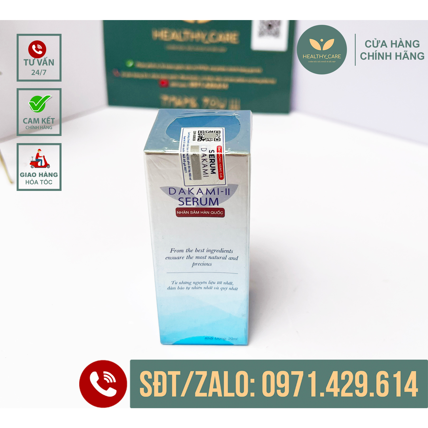 Serum Dakami ll TEM CÀO CHECK MÃ Dưỡng Trắng Da Mờ Thâm Phục Hồi Da 20ML