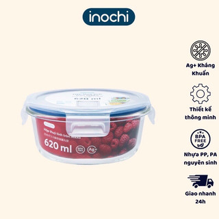 Hộp thủy tinh inochi tròn nikko – 620ml