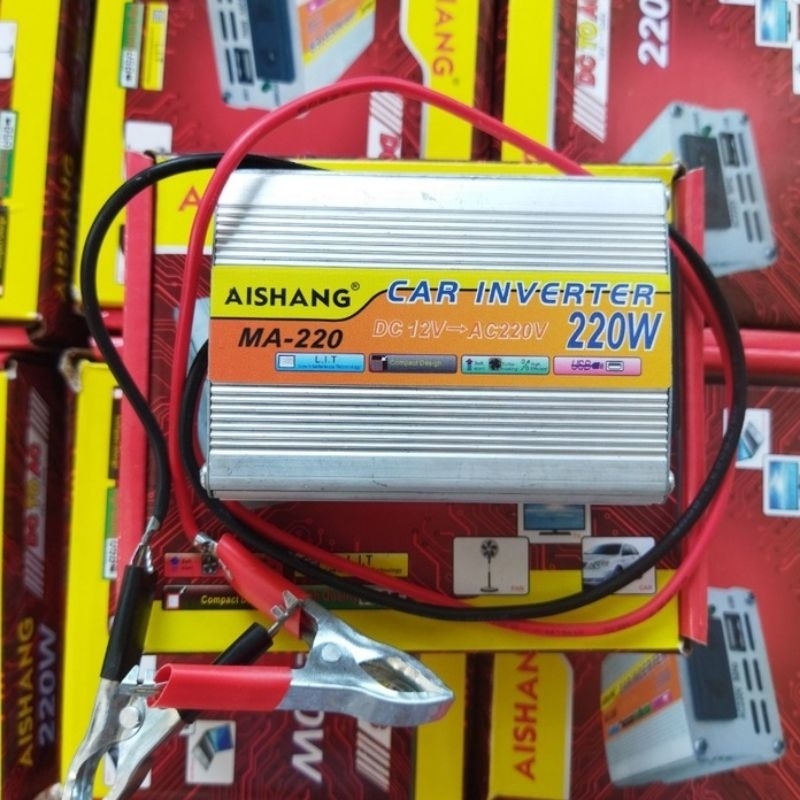 Bộ kích điện, chuyển nguồn 12V DC sang 220V AC 220W AISHANG