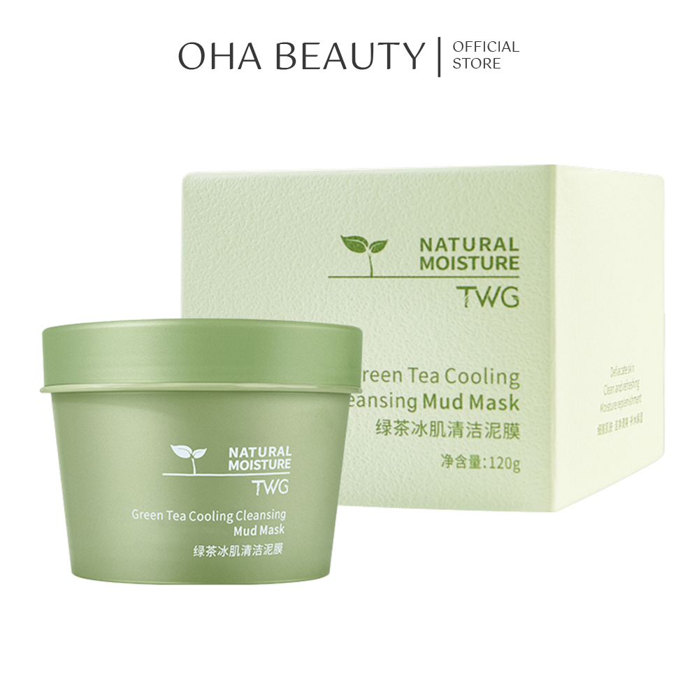 Mặt Nạ Bùn Đất Sét Cao Lanh Trà Xanh TWG 100g Giảm Mụn, Sáng Da, Làm Sạch Lỗ Chân Lông FM-0601