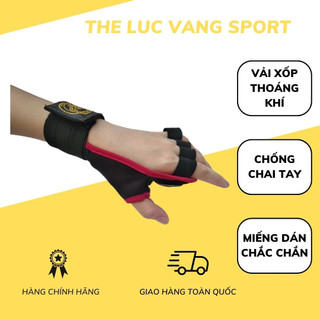 Găng tay tập gym, tập thể thao xốp có quấn cổ chun g7